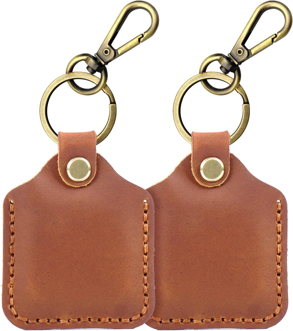 Leather Case with Keychain Brown E442