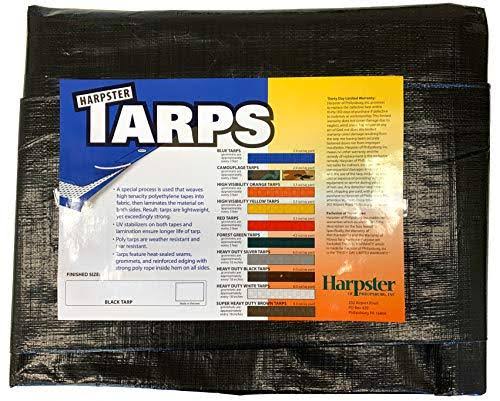 Heavy Duty 6 oz. Black Poly Tarp S28068