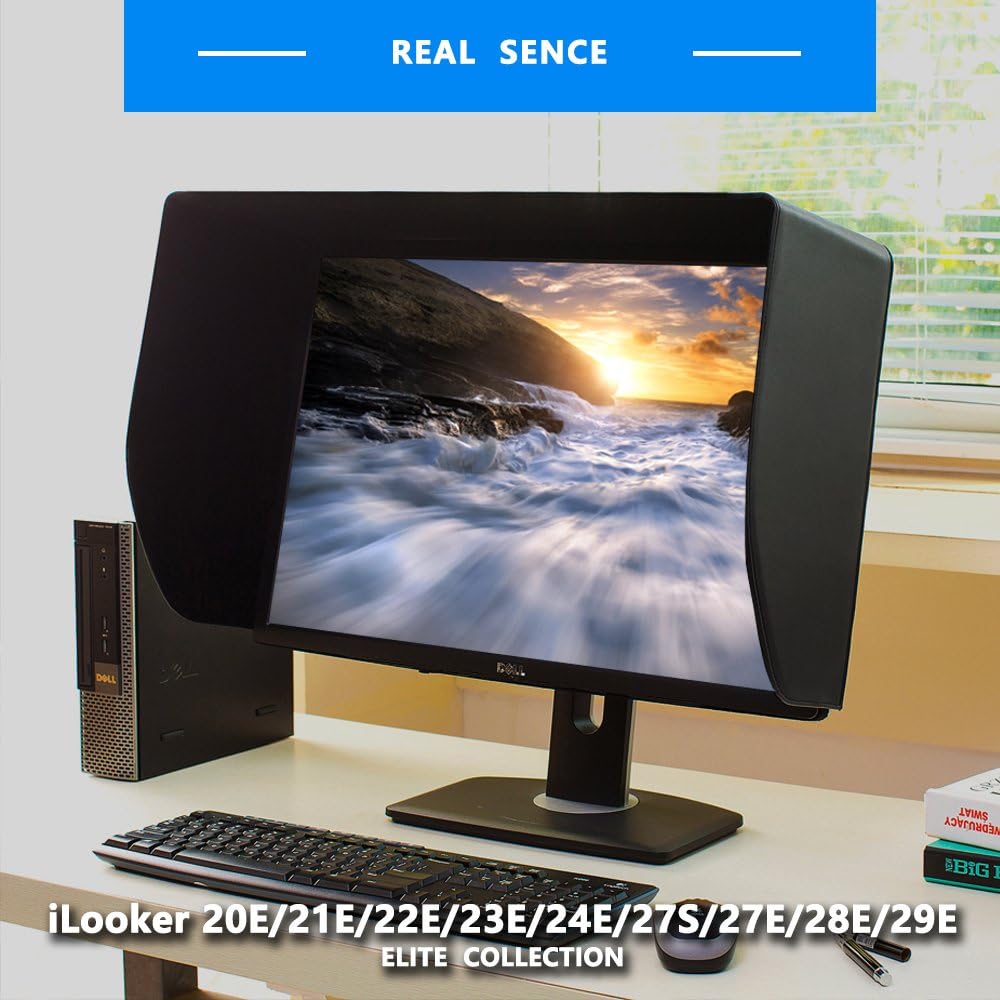 Black LCD LED Monitor Sunshade Hood Pack of 2 M8925