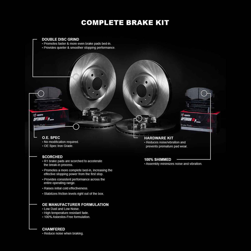 Brake Rotor Blank with Optimum OE Pads C6619