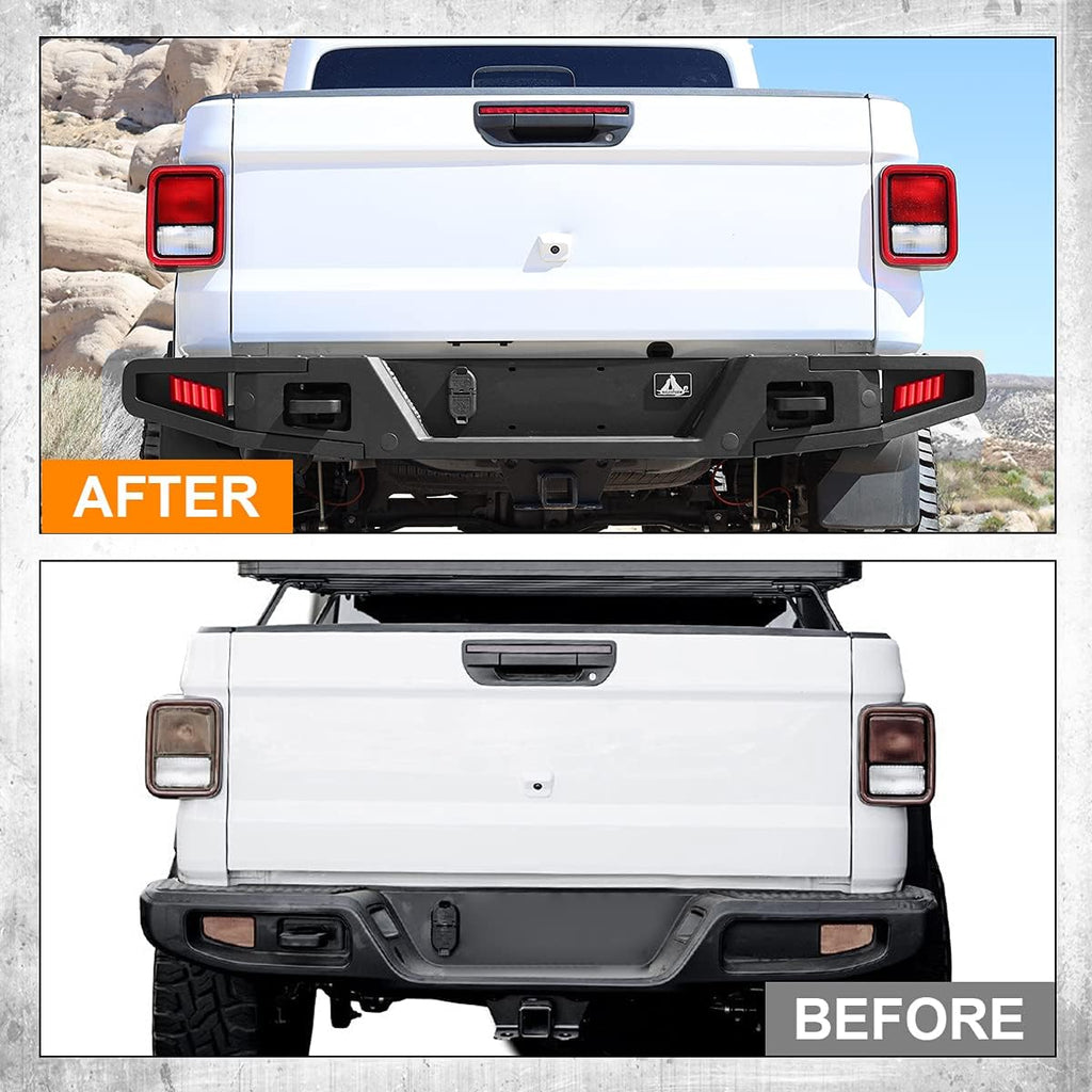 Rear Bumper with 2 Led Lights and Hitch Receiver B353042
