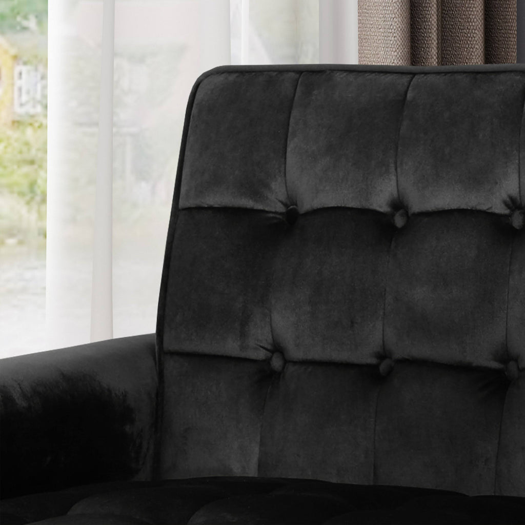 Emerald Velvet Button-Tufted Armchair C4308