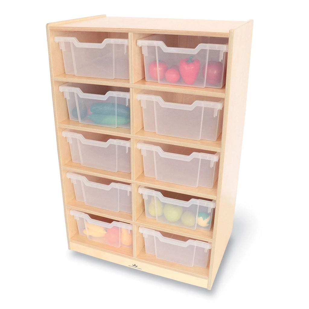 10 Cubby Mobile Tray Storage Cabinet H172742