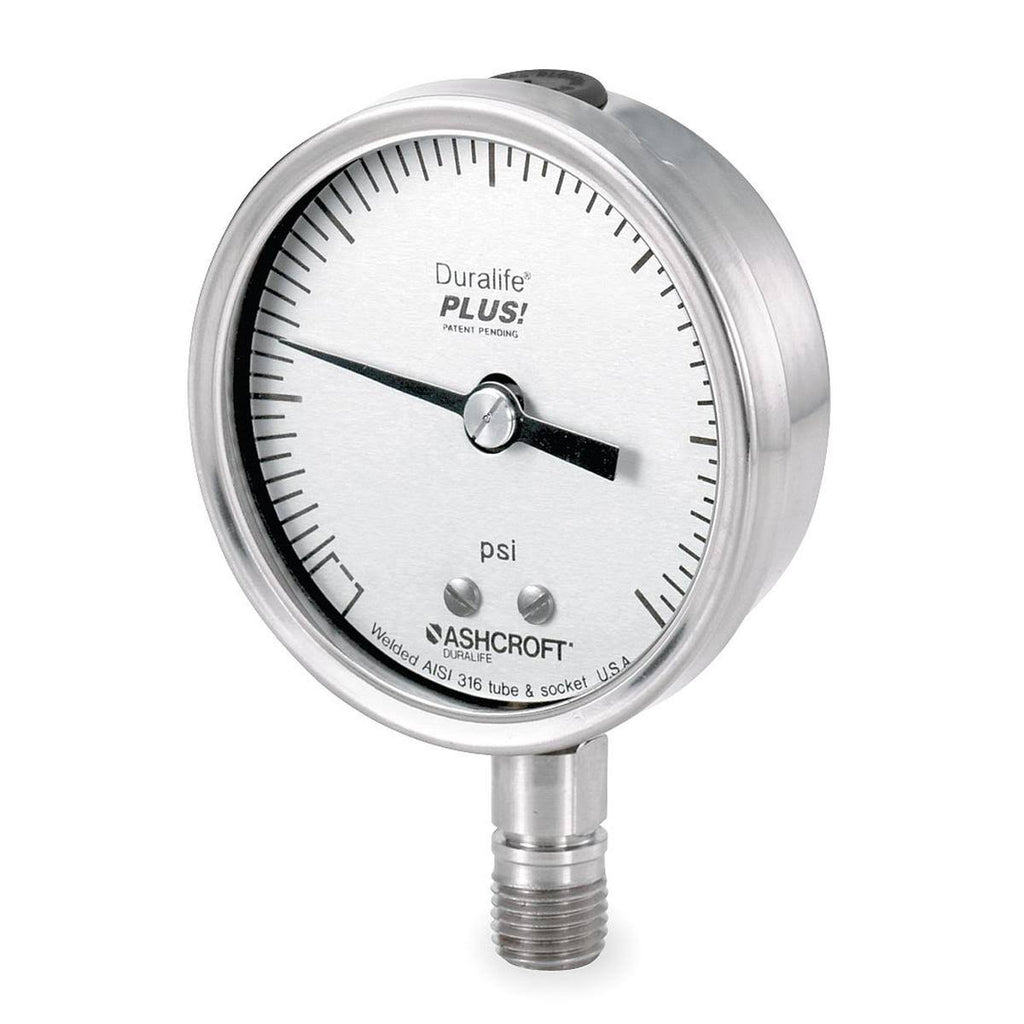 Pressure Gauge, 0 to 600 Psi, 2-1/2In V12930