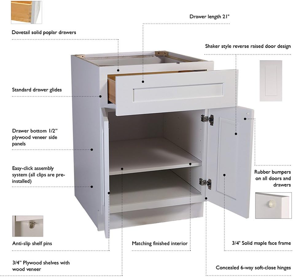 White Shaker Blind Base Cabinet E644163