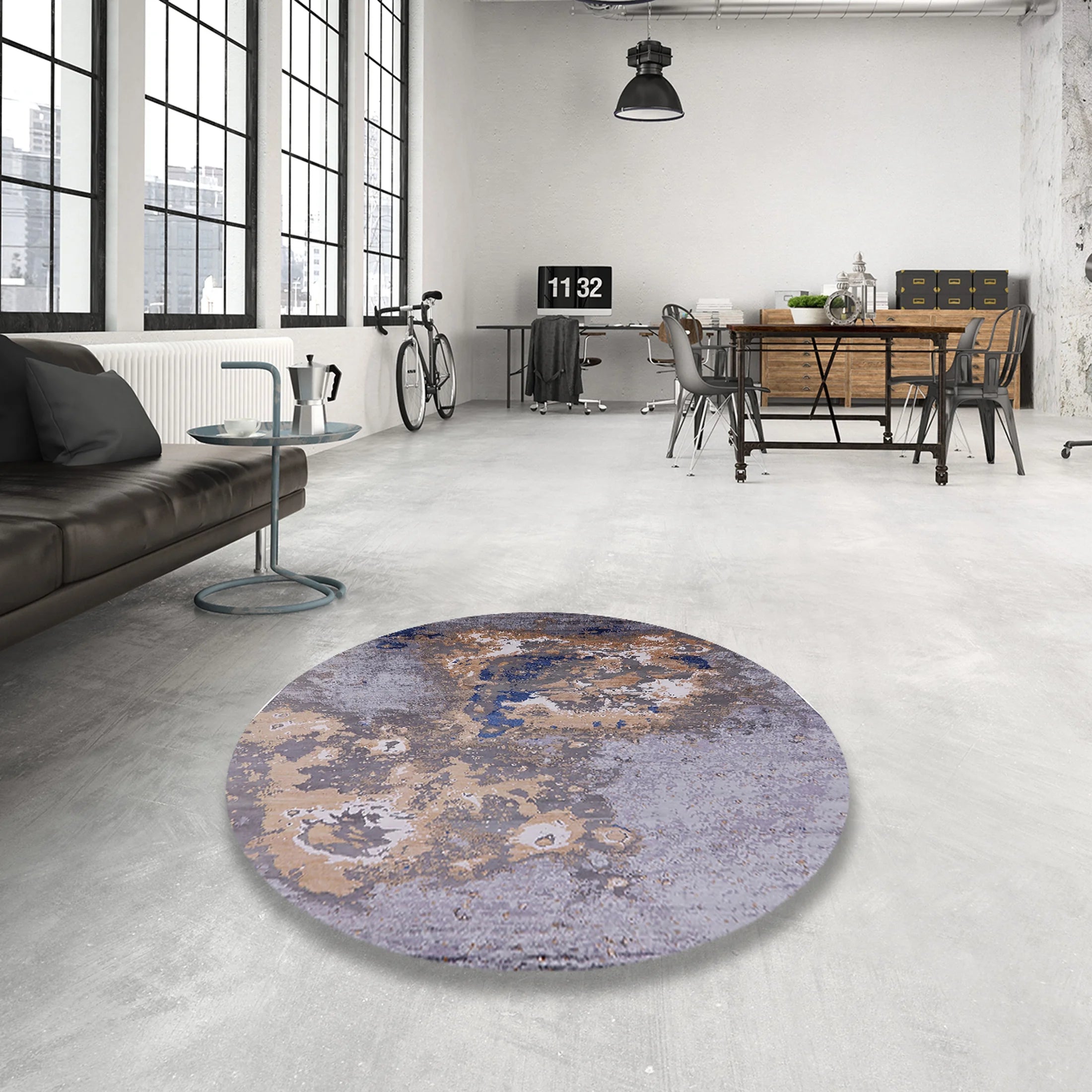 Cloudy Gray Rectangle Area Rug H860
