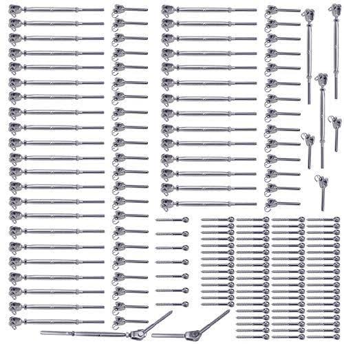 Stainless Steel Cable Railing Kits for 1/8 Wire Rope, 40P T426077