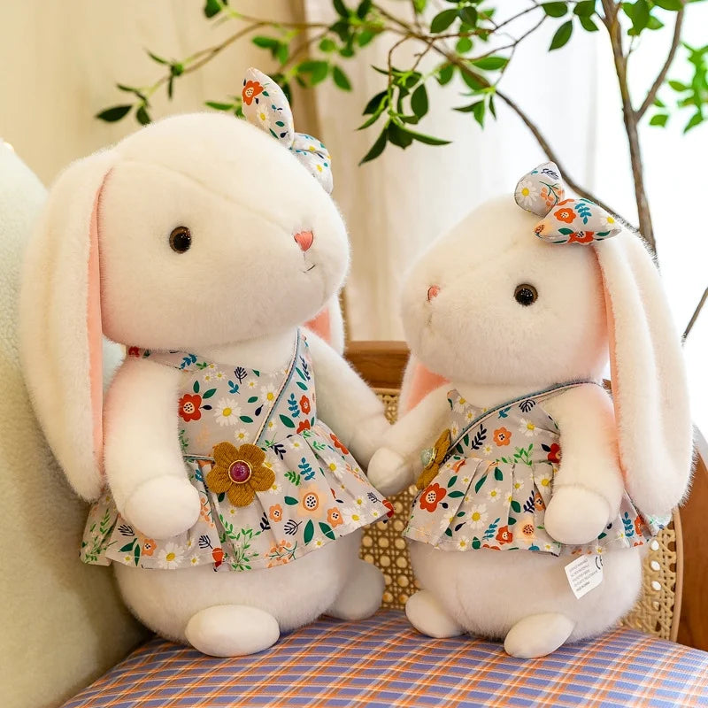 Easter Bunny Plush Stuffed Toy with Floppy Ears E75723