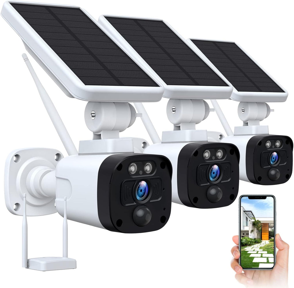 4 Camera Set Solar Security Camera System with Base Station A339128