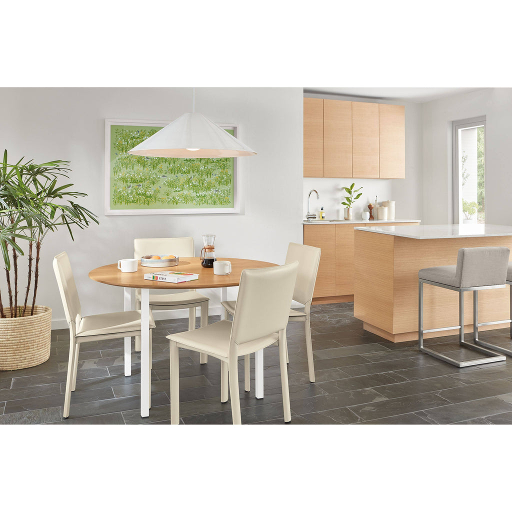 Cherry Top Round Table with Ocean Blue Base R48865