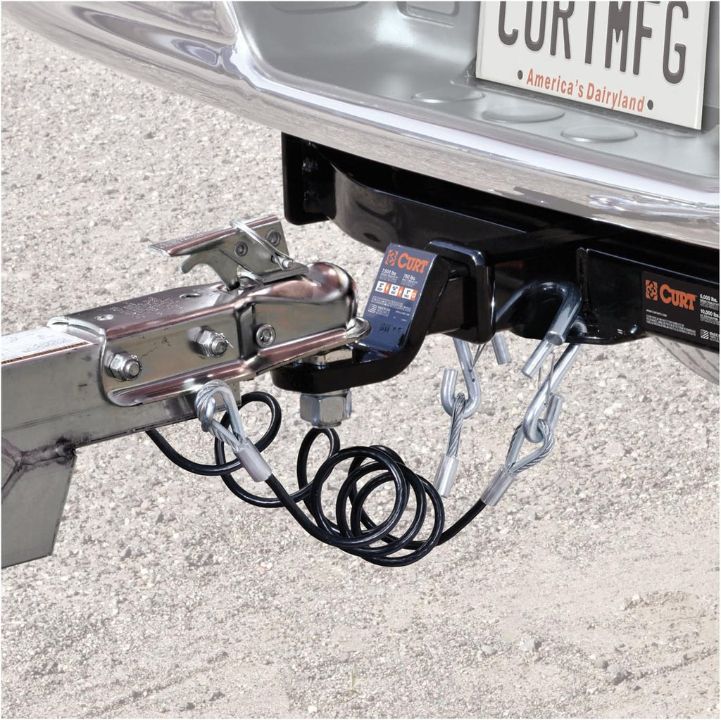Vinyl-Coated Trailer Safety Cables with Snap Hooks, 2-Pack E802510