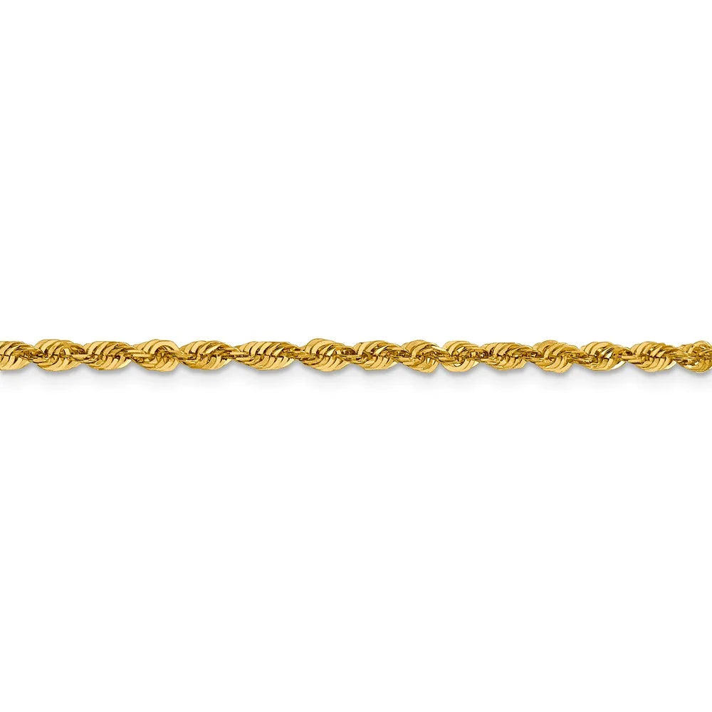 10kt Yellow Gold 24 inch Rope Chain O9762
