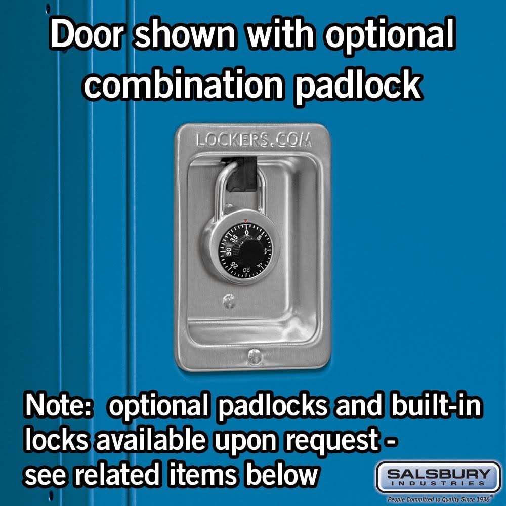 Single Tier Metal Locker, 3 Wide, 6 Feet High, 15 Inches Deep, Blue V618174