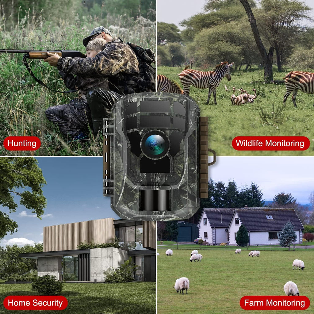 2 Pack 36MP 2K Waterproof Trail Camera with Infrared Night Vision K9182