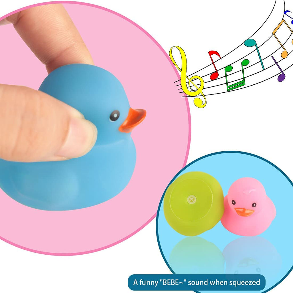 Colorful Rubber Ducky Bath Toys 4Pcs L105940