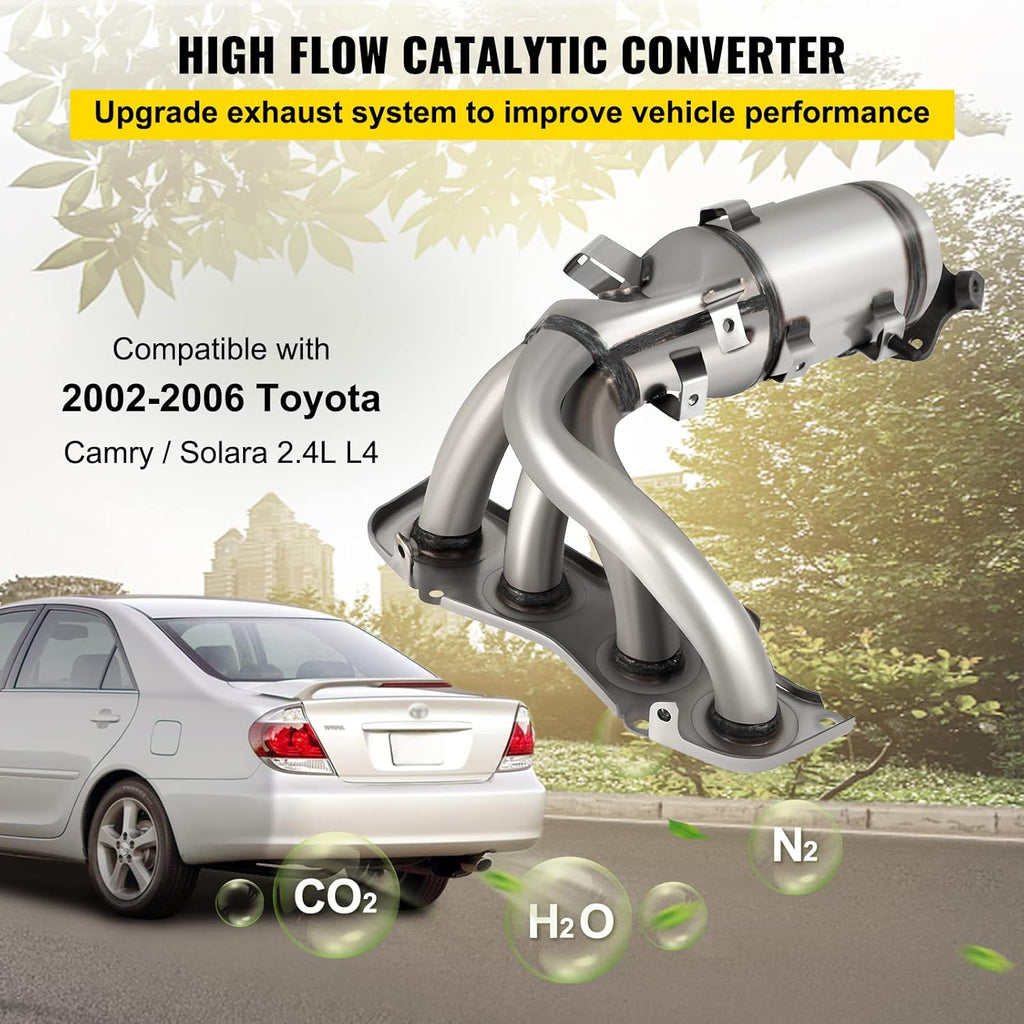 Catalytic Converter Stainless Steel with Gasket Kit D5386