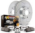 Front Z36 Carbon Fiber Ceramic Brake Pads and Drilled Slotted Brake Rotors T702003