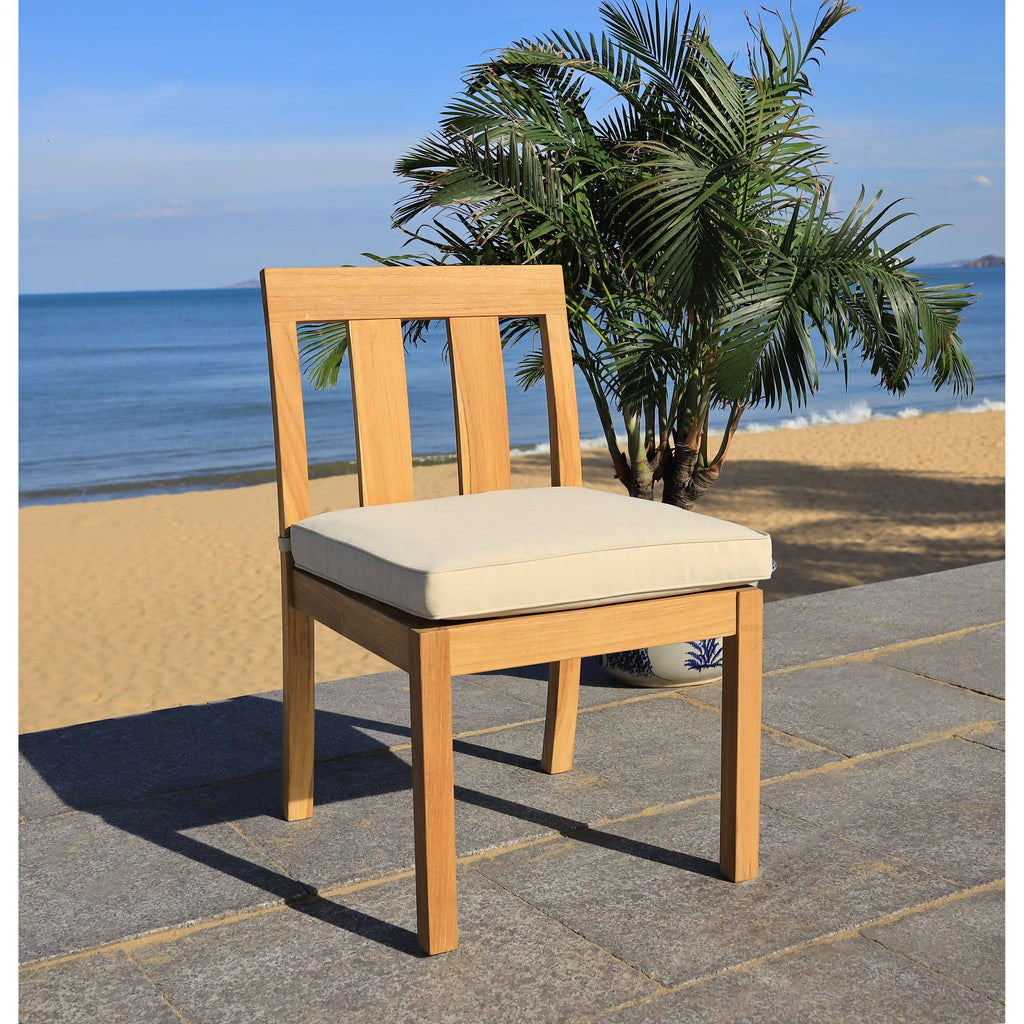 Teak Dining Chair Natural Set of 2 N63700