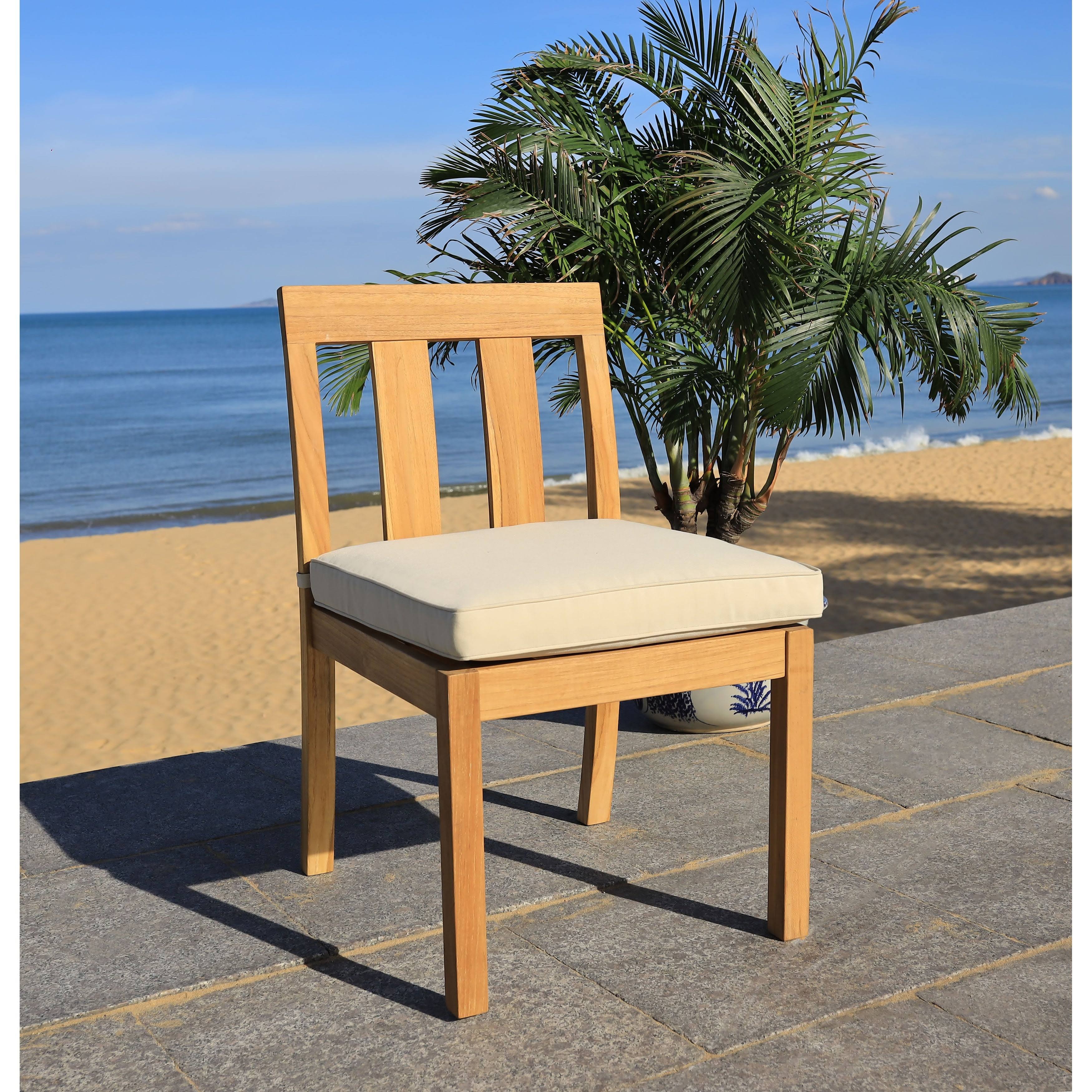 Teak Dining Chair Natural Set of 2 N63700