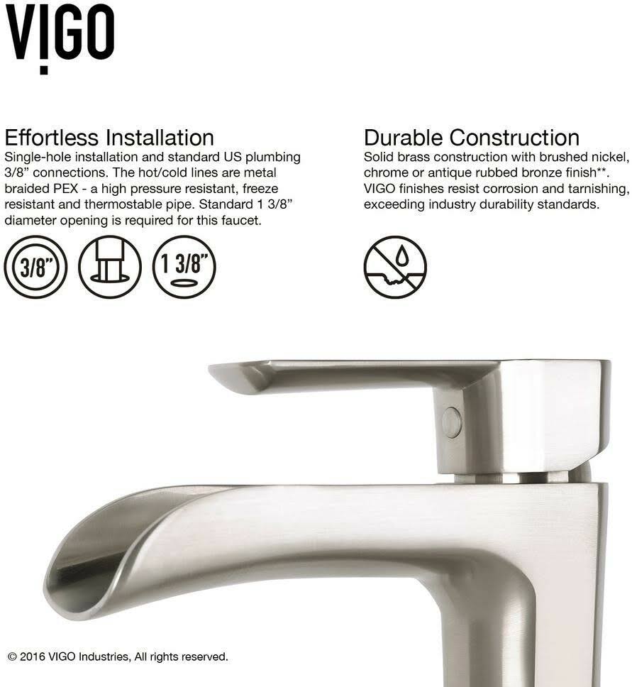 Hyacinth Matte Stone Vessel Bathroom Sink with Vessel Faucet in Brushed Nickel Y48739