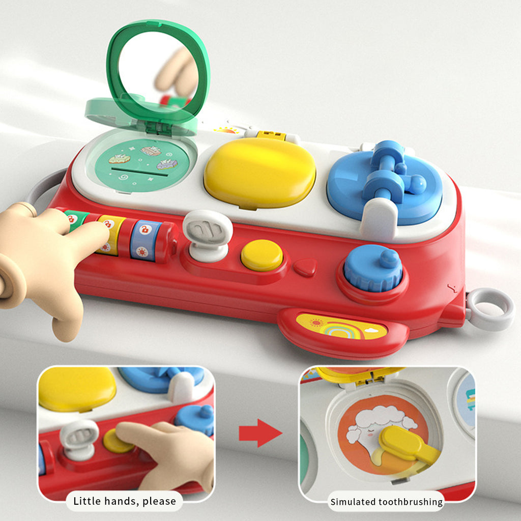 Montessori Activity Board for Toddlers, Sensory Toys, 9 Functions B657