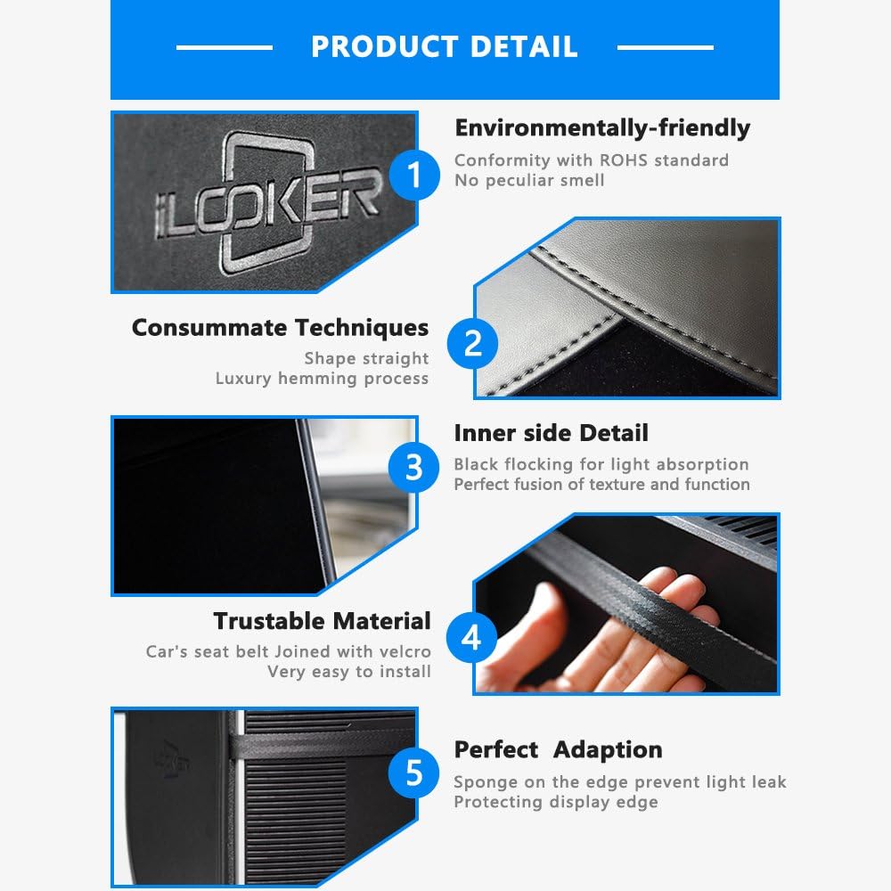 Black LCD LED Monitor Sunshade Hood Pack of 2 M8925