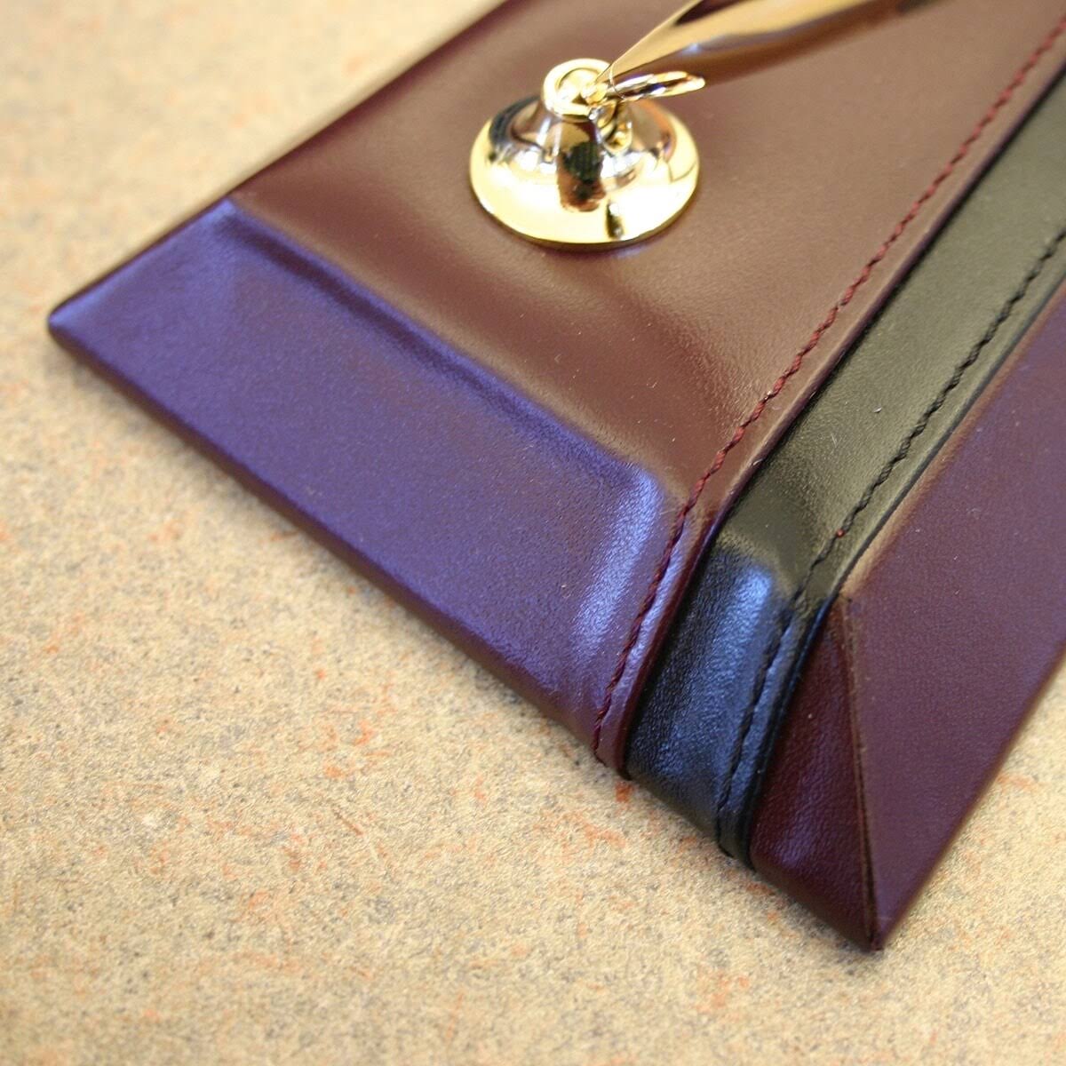 Burgundy Leather Double Pen Stand R225