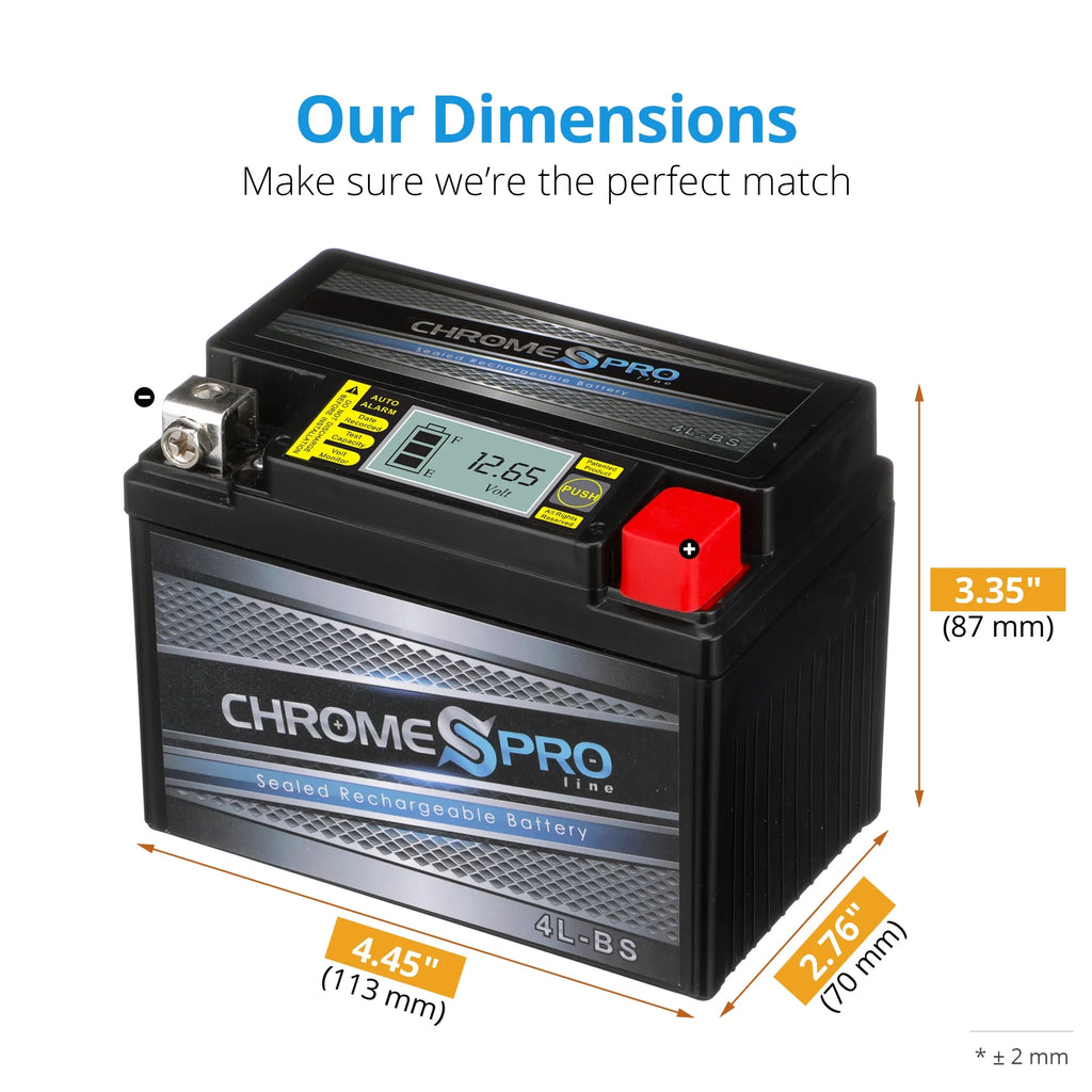 Chrome Pro Battery Ytx4L-Bs Igel Power Sports Battery Replaces 4L-Bs Gtx4L-Bs Cytx4L-Bs A70516
