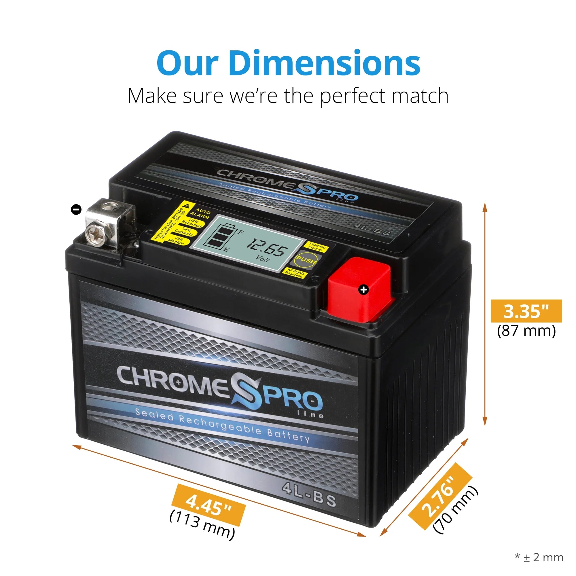 Chrome Pro Battery Ytx4L-Bs Igel Power Sports Battery Replaces 4L-Bs Gtx4L-Bs Cytx4L-Bs A70516