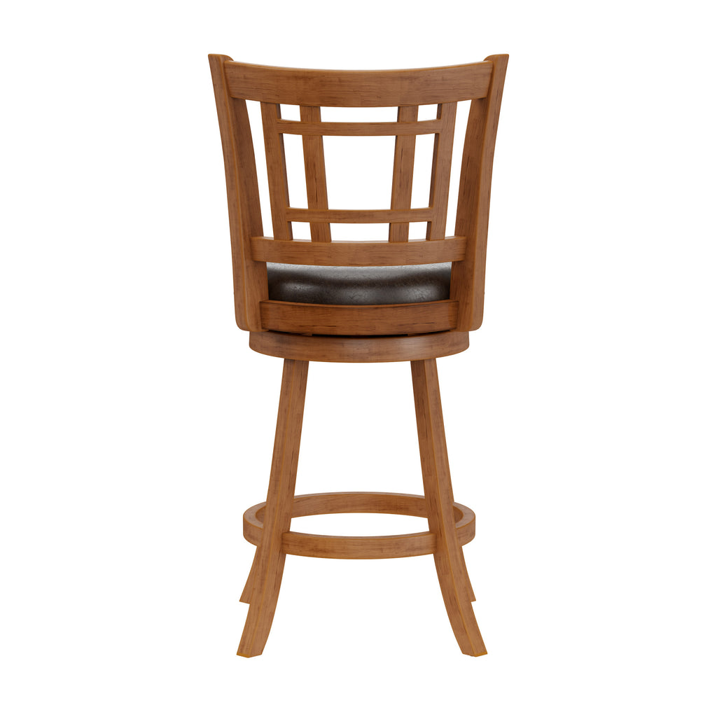 Oak Swivel Counter Height Stool F56287