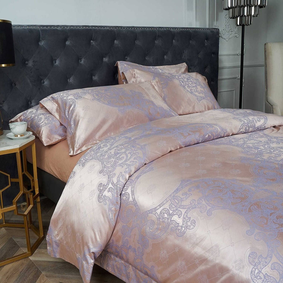 King 6 Pieces Cotton Duvet Cover Set W168453