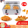 12L Stainless Steel Commercial Gas Fryer with 2 Baskets P84315