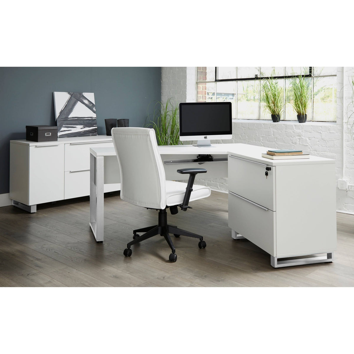 Crescent Desk 63x24/32 Inches in Espresso Y106749