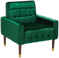 Emerald Velvet Button-Tufted Armchair C4308