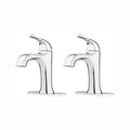 Polished Chrome 4 in. Centerset Single-Handle Bathroom Faucet (2-Pack) H986654