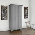 Silver Finish Kitchen Pantry Cabinet with Doors I4424