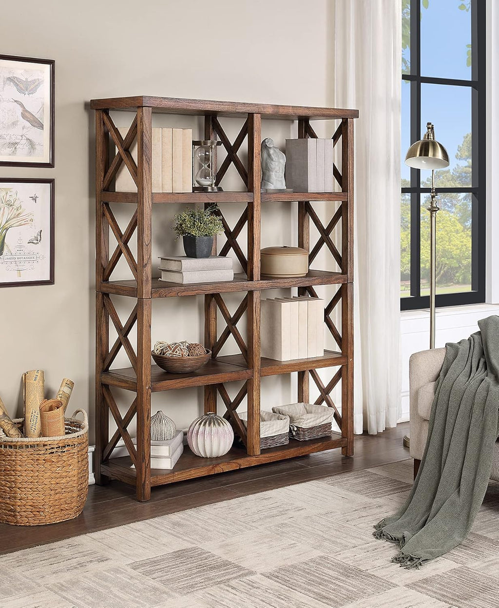Coastal Sand Eight Shelf Tall Bookcase C7796