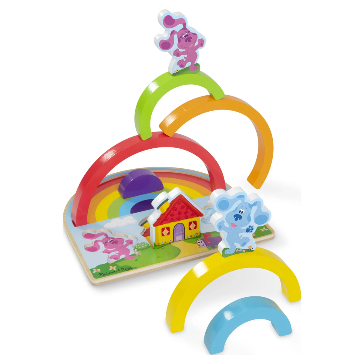 Wooden Rainbow Stacking Puzzle (9 Pieces) B258808