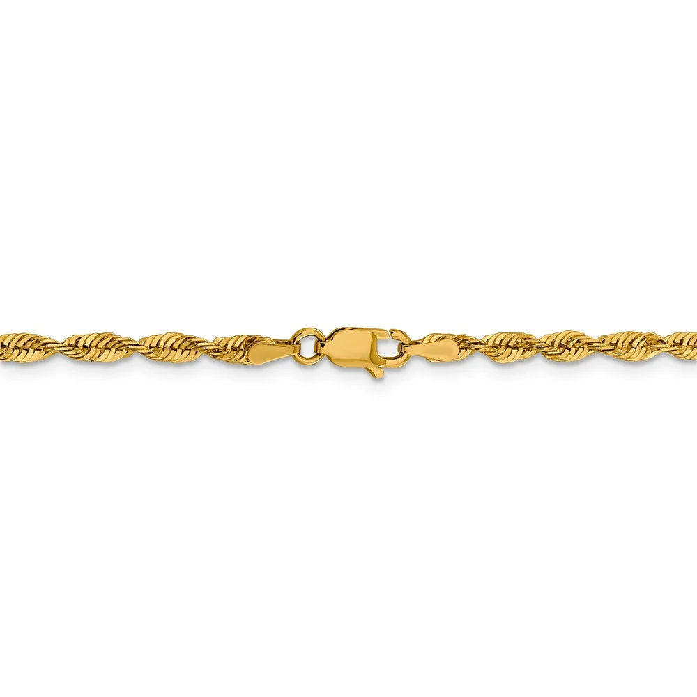 10kt Yellow Gold 24 inch Rope Chain O9762