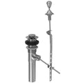 Satin Chrome Countertop Mounted Pop-Up Drain Assembly Without Overflow N29071