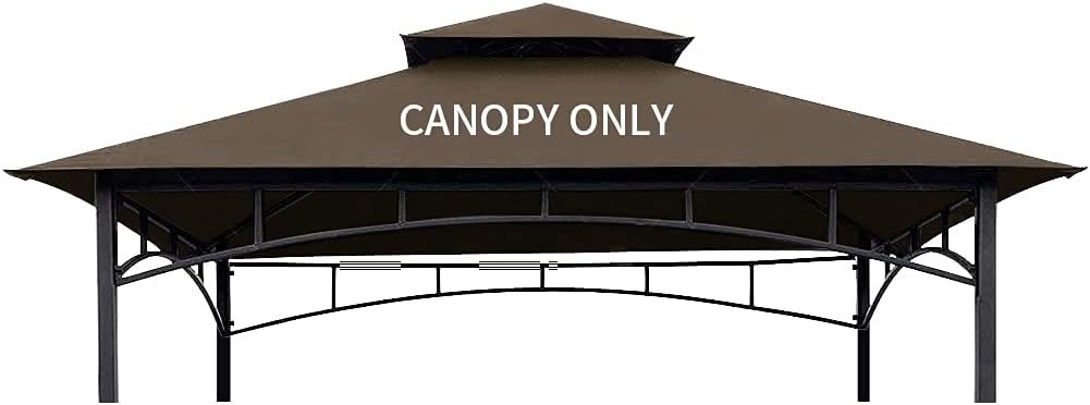 Brown 8 x 5 Double Tiered Replacement Canopy Roof N4482