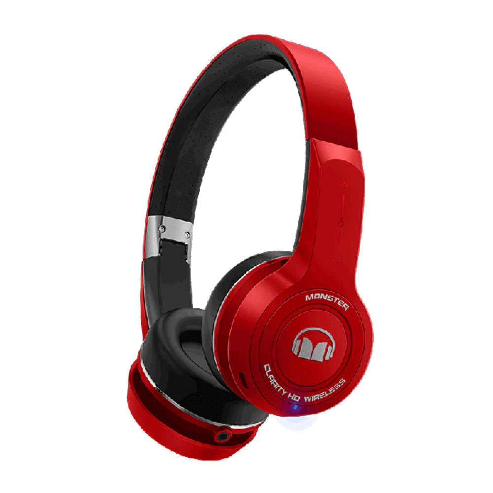 Red Wireless Bluetooth On-Ear Headphones X7871