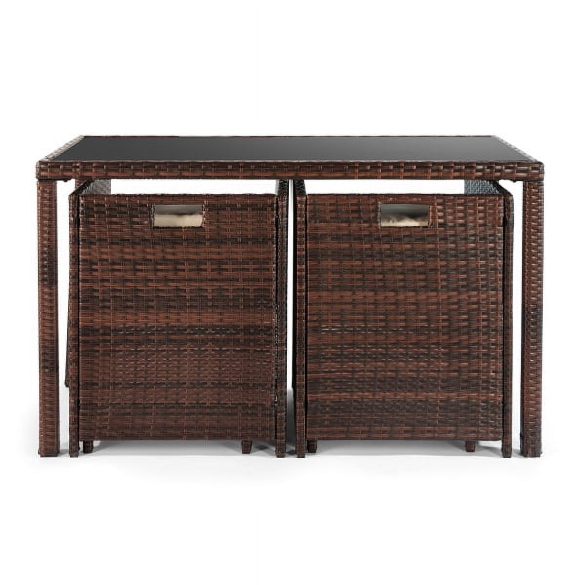 5-Piece PE Rattan Outdoor Dining Set U790541
