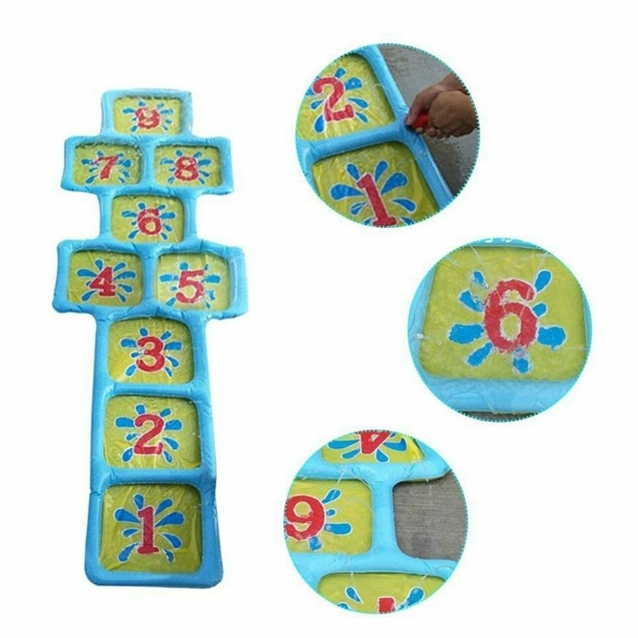 Inflatable Outdoor Hopscotch Sprinkler Mat R894