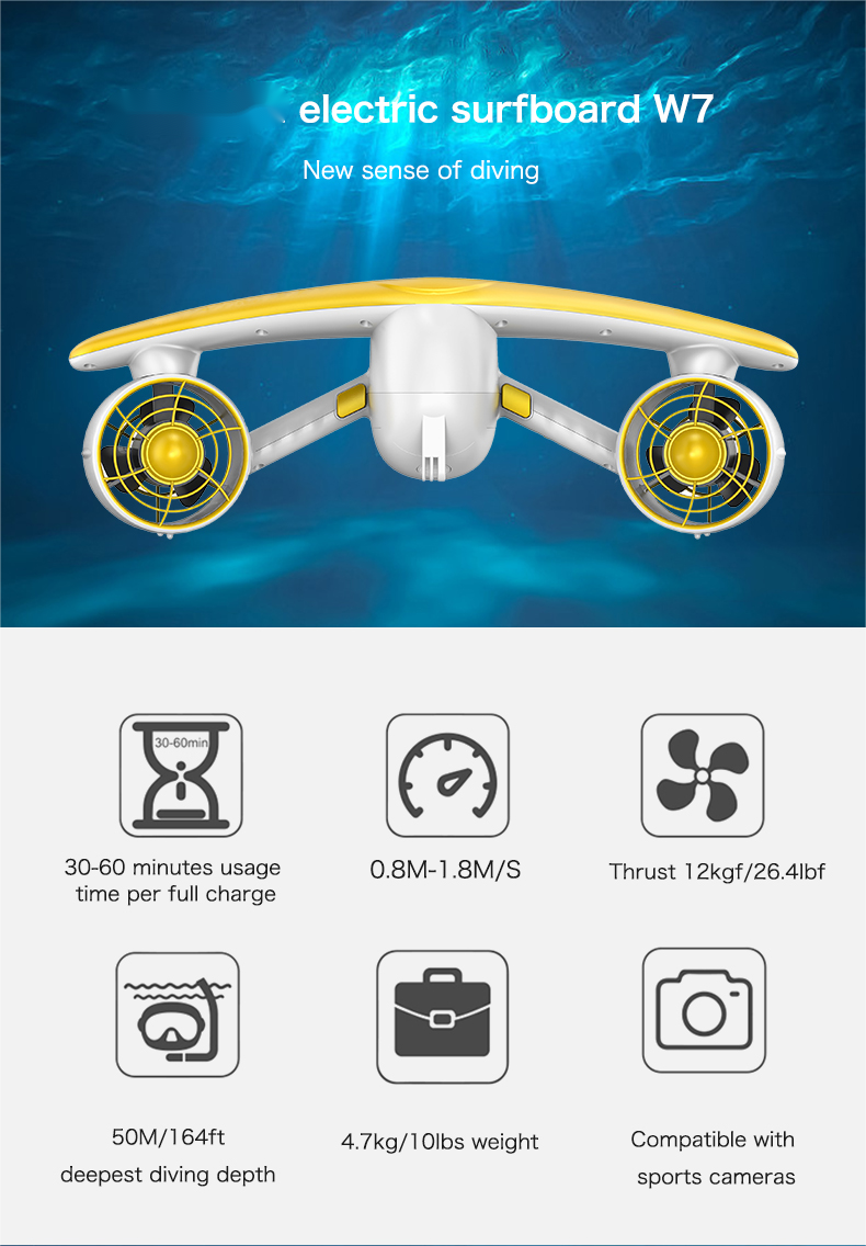 Yellow Sea Scooter 50m Maximum Depth T885