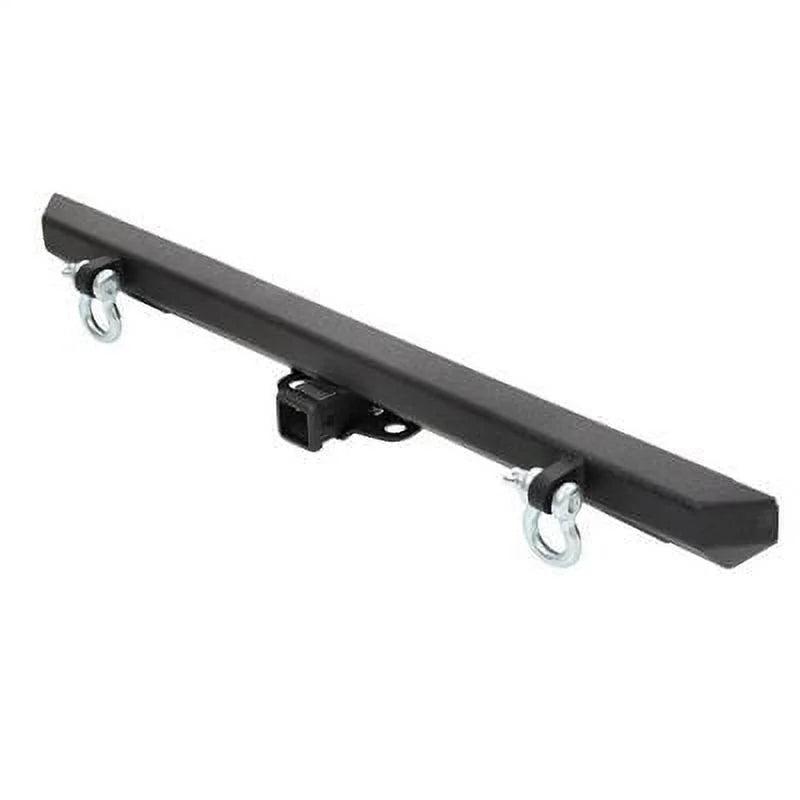 Textured Black Rear Bumper with Hitch and D-Ring Mounts S94704