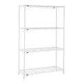 White Epoxy Finish Wire Bookcase Z215