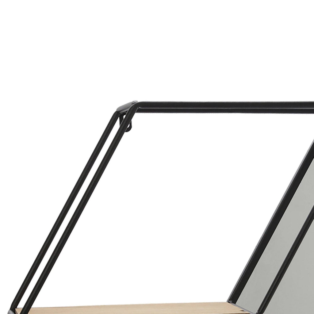 Hexagonal Metal Wall Shelf with 2 Display Cases F5372