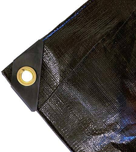 Heavy Duty 6 oz. Black Poly Tarp S28068