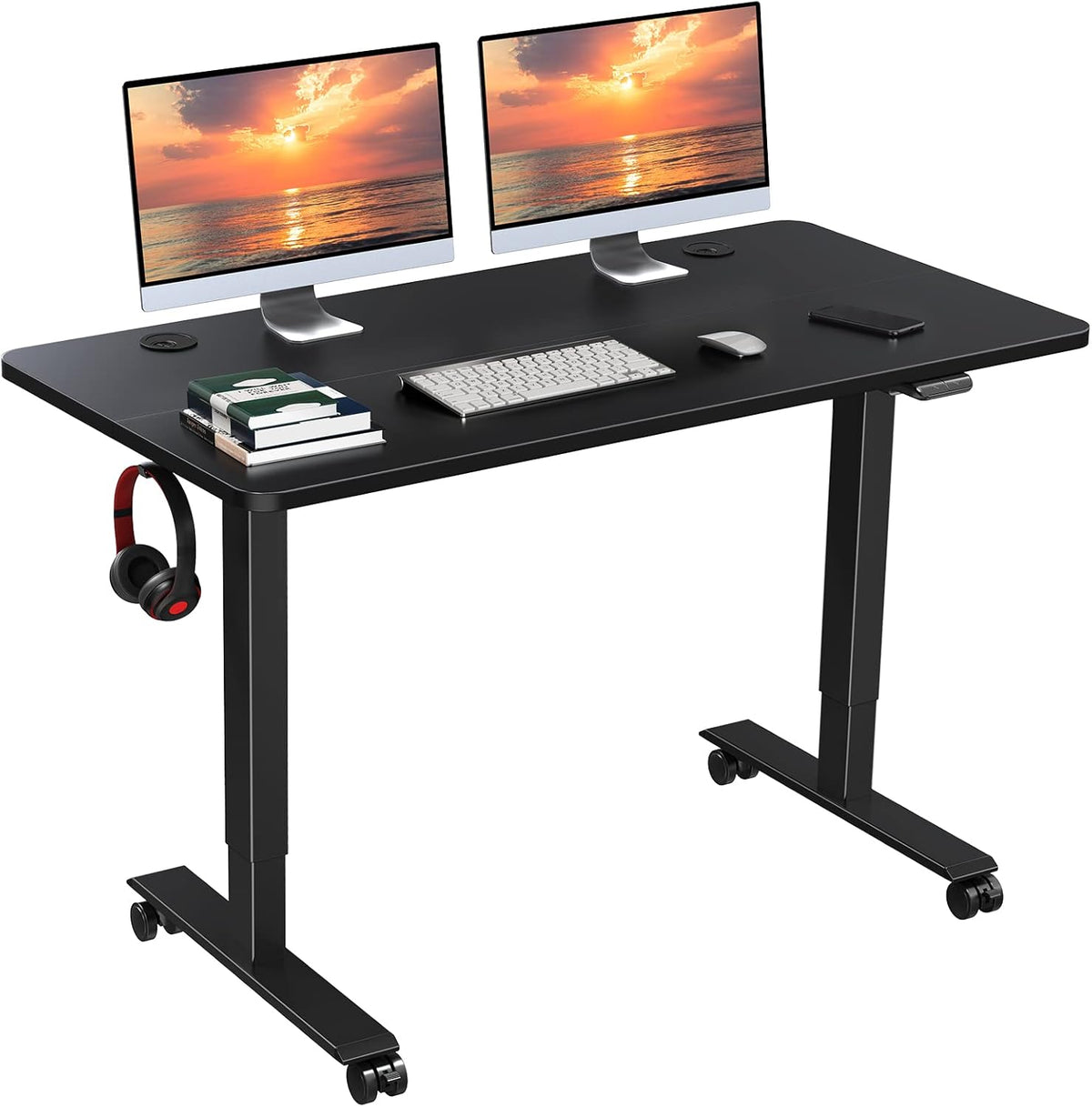 Oak Electric Standing Desk 48 x 24 Inch E934